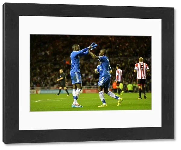 Chelsea's Unintentional Victory: Ramires and Demba Ba Celebrate Own Goal Against Sunderland (December 2013)