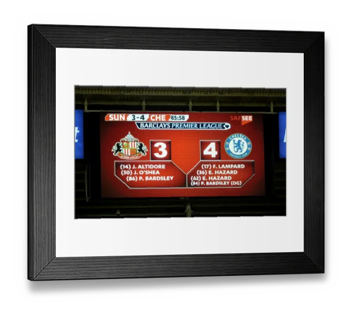 Framed Print : Barclays Premier League: Tension at the Stadium of Light - Sunderland vs. Chelsea (December 4, 2013)