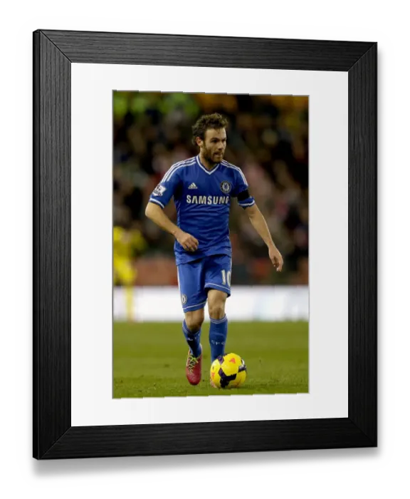 Framed Print : Juan Mata in Action: Stoke City vs. Chelsea, Britannia Stadium (December 7, 2013) Framed Print : Juan Mata in Action: Stoke City vs. Chelsea, Britannia Stadium (December 7, 2013)