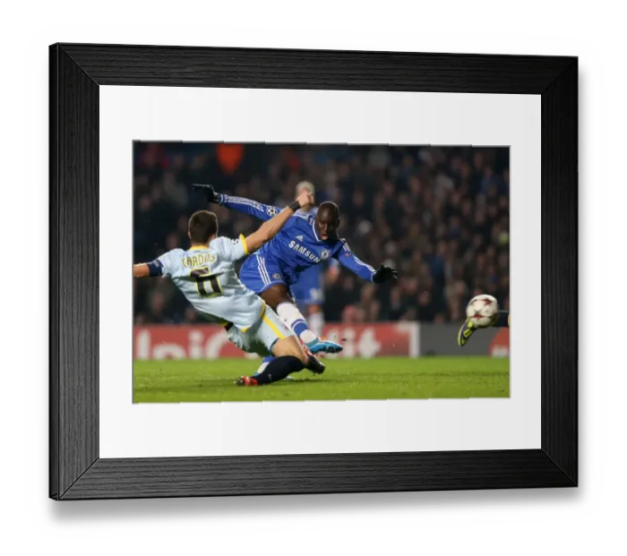 Framed Print : Demba Ba's Disallowed Goal: Chelsea vs Steaua Bucharest, UEFA Champions League (December 11, 2013)