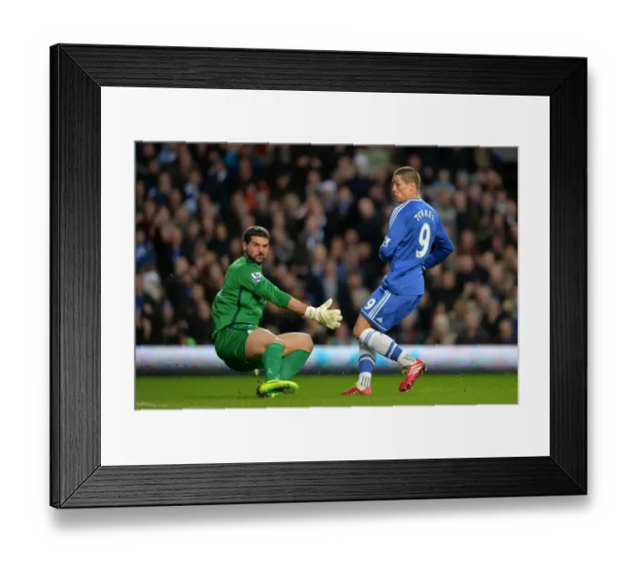 Framed Print : Fernando Torres Scores First Goal for Chelsea Against Crystal Palace in Barclays Premier League (December 14, 2013)