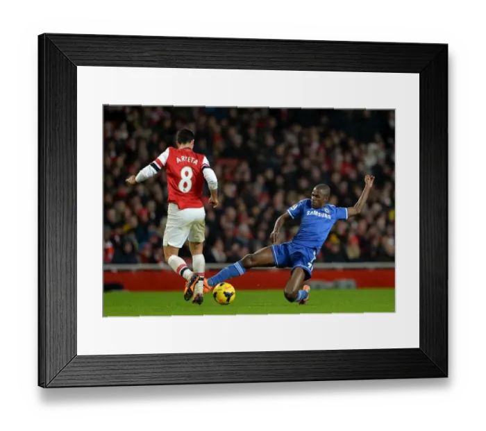 Framed Print : Intense Battle for the Ball: Ramires vs. Arteta - Arsenal vs. Chelsea Rivalry, Barclays Premier League, Emirates Stadium (December 23, 2013) Framed Print : Intense Battle for the Ball: Ramires vs. Arteta - Arsenal vs. Chelsea Rivalry, Barclays Premier League, Emirates Stadium (December 23, 2013)