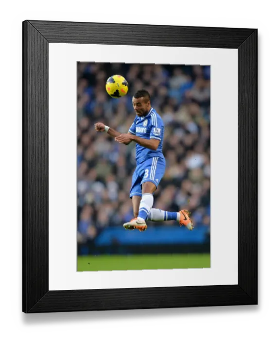 Framed Print : Ashley Cole in Action: Chelsea vs Swansea City, Premier League Showdown at Stamford Bridge (December 26, 2013)