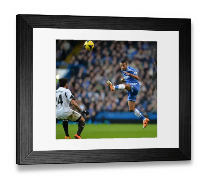 Framed Print : Ashley Cole in Action: Chelsea FC vs Swansea City, Barclays Premier League, Stamford Bridge (December 26, 2013)
