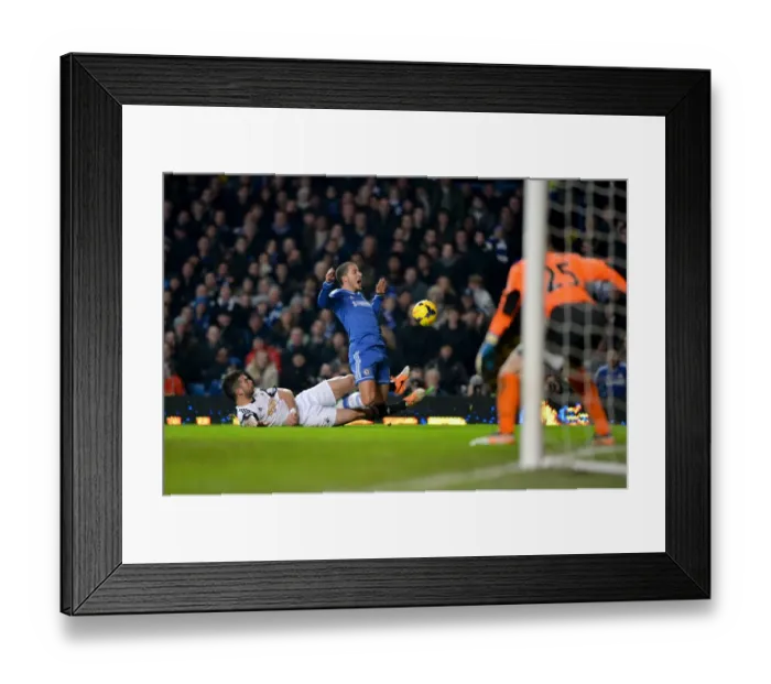 Framed Print : Deceitful Duels: Eden Hazard vs. Eden Hazard - Chelsea vs. Swansea City (Deceitful Fate, No Penalty Granted, December 26, 2013)
