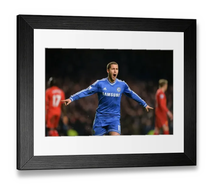 Framed Print : Eden Hazard's Thrilling Goal: Chelsea vs. Liverpool (December 29, 2013 - Stamford Bridge) Framed Print : Eden Hazard's Thrilling Goal: Chelsea vs. Liverpool (December 29, 2013 - Stamford Bridge)