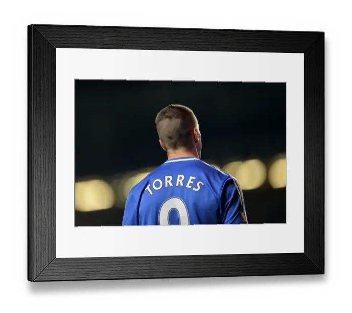 Framed Print : Fernando Torres Scores the Game-Winning Goal: Chelsea vs Liverpool, Barclays Premier League (December 29, 2013)
