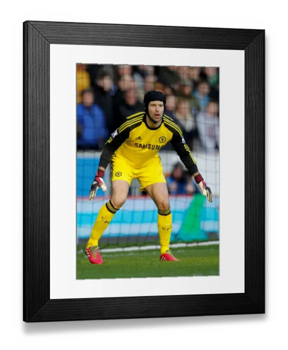 Framed Print : Petr Cech in Action: Chelsea vs. Hull City (11th January 2014)