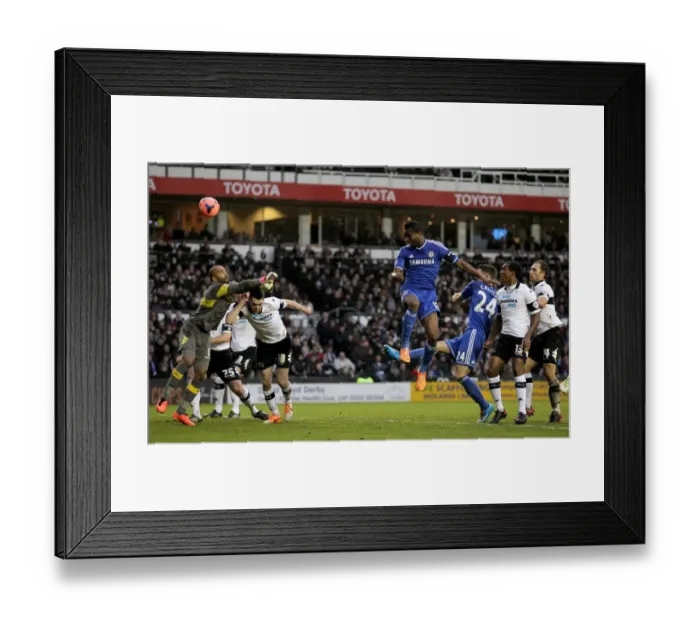 Framed Print : Mikel John Obi Scores First Goal: Derby County vs. Chelsea - FA Cup Third Round - iPro Stadium (5th January 2014) Framed Print : Mikel John Obi Scores First Goal: Derby County vs. Chelsea - FA Cup Third Round - iPro Stadium (5th January 2014)