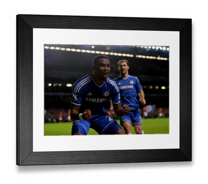 Framed Print : Samuel Eto'o's Double: Chelsea's Thrilling Second Goal vs. Manchester United (19th January 2014) Framed Print : Samuel Eto'o's Double: Chelsea's Thrilling Second Goal vs. Manchester United (19th January 2014)