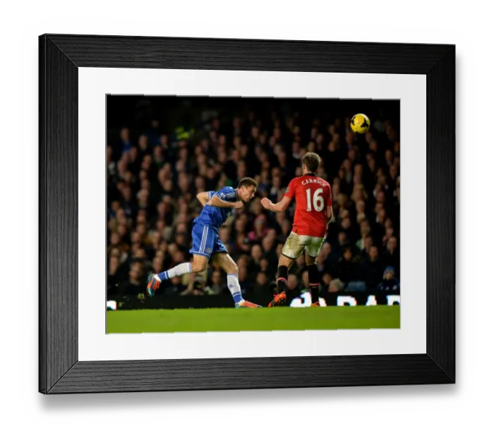 Framed Print : Nemanja Matic: Battle at Stamford Bridge - Chelsea vs Manchester United, Barclays Premier League (19th January 2014)