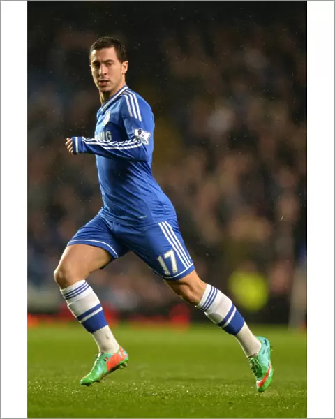 Eden Hazard in Action: Chelsea vs. West Ham United, Premier League Rivalry at Stamford Bridge (January 29, 2014)