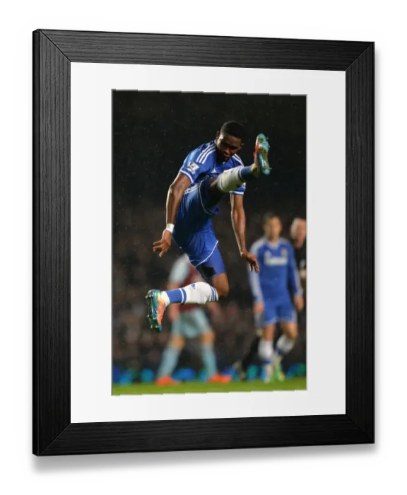 Framed Print : Samuel Eto'o at Stamford Bridge: Chelsea vs. West Ham United - Barclays Premier League (January 29, 2014) Framed Print : Samuel Eto'o at Stamford Bridge: Chelsea vs. West Ham United - Barclays Premier League (January 29, 2014)