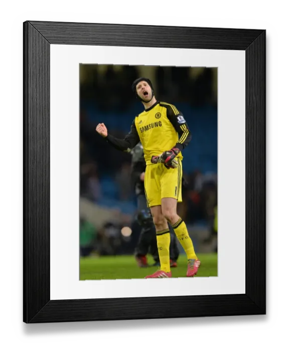 Framed Print : Chelsea's Petr Cech: Triumphant Goalkeeper in Manchester City vs. Chelsea (3rd February 2014) Framed Print : Chelsea's Petr Cech: Triumphant Goalkeeper in Manchester City vs. Chelsea (3rd February 2014)