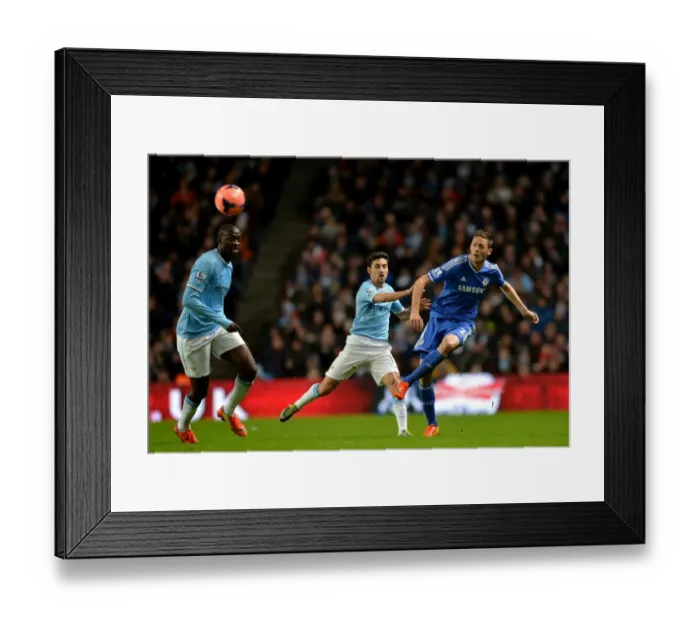 Framed Print : Nemanja Matic vs. Jesus Navas: FA Cup Fifth Round Battle at Etihad Stadium