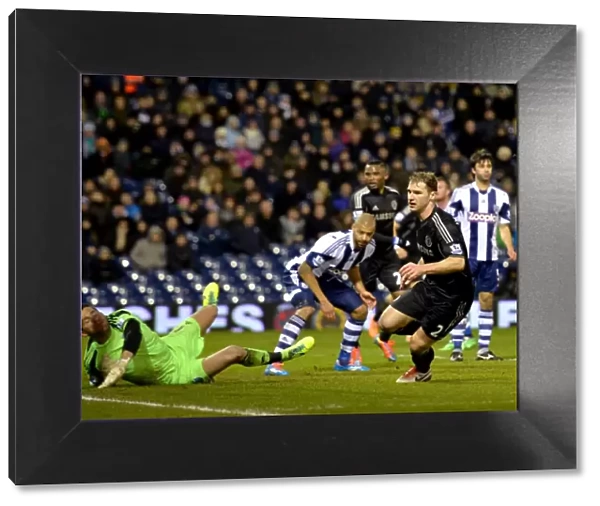 Branislav Ivanovic's Thrilling Goal Celebration: Chelsea vs. West Bromwich Albion (February 11, 2014)