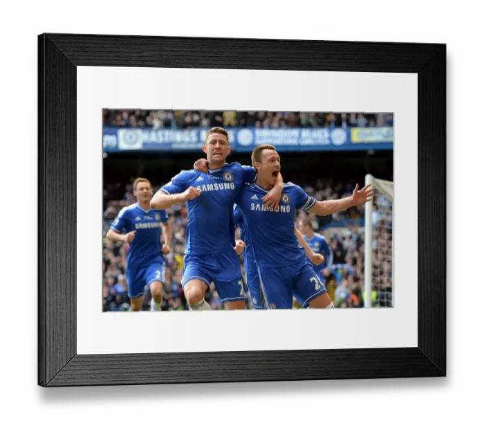Framed Print : Chelsea's John Terry and Gary Cahill: Celebrating the Winning Goal Against Everton in the Barclays Premier League at Stamford Bridge (February 22, 2014) Framed Print : Chelsea's John Terry and Gary Cahill: Celebrating the Winning Goal Against Everton in the Barclays Premier League at Stamford Bridge (February 22, 2014)