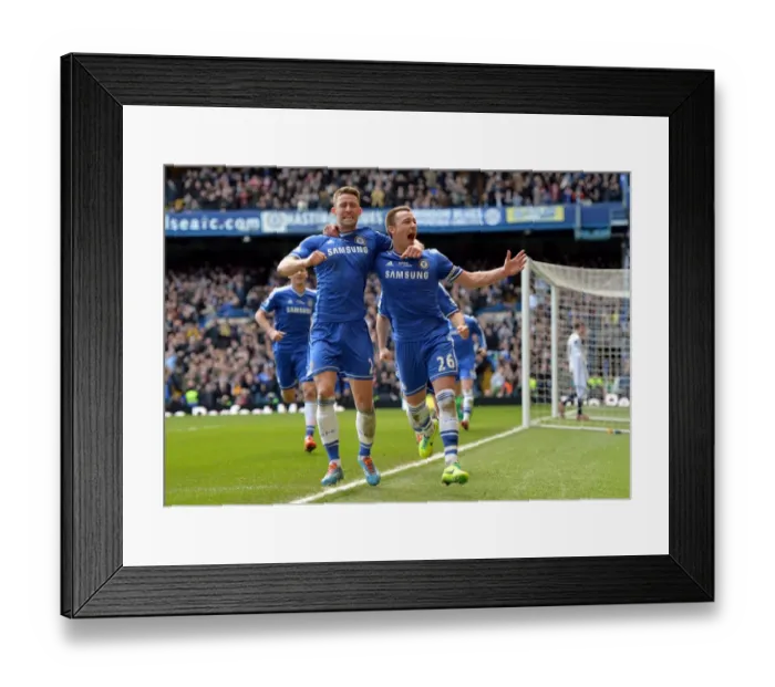 Framed Print : John Terry and Gary Cahill: Celebrating Chelsea's Winning Goal Against Everton at Stamford Bridge (February 22, 2014) Framed Print : John Terry and Gary Cahill: Celebrating Chelsea's Winning Goal Against Everton at Stamford Bridge (February 22, 2014)