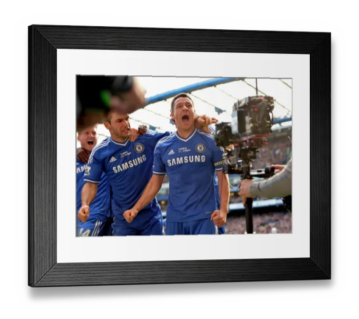 Framed Print : John Terry's Game-Winning Goal: Chelsea's Triumph over Everton (February 22, 2014)