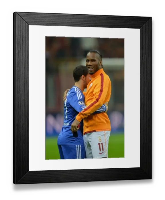 Framed Print : Drogba and Hazard's Emotional Reunion: Galatasaray vs. Chelsea, UEFA Champions League Round of 16 (February 2014) Framed Print : Drogba and Hazard's Emotional Reunion: Galatasaray vs. Chelsea, UEFA Champions League Round of 16 (February 2014)