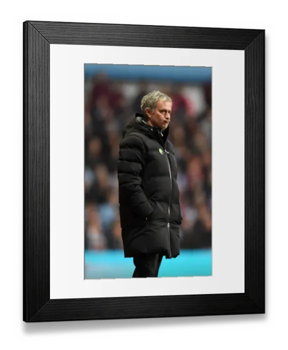 Framed Print : Jose Mourinho Leads Chelsea at Villa Park during BPL Clash against Aston Villa (15th March 2014)