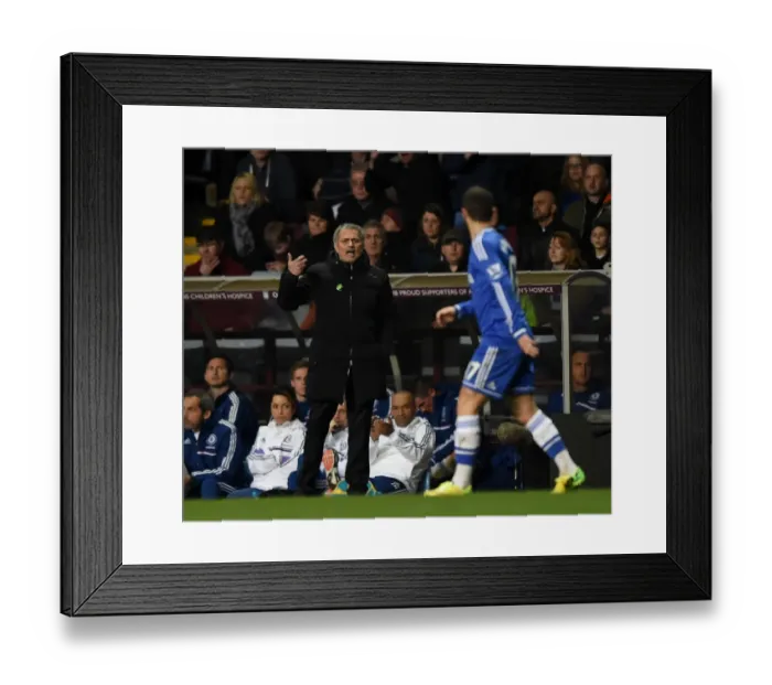 Framed Print : Jose Mourinho: Intense Instructions at Villa Park - Aston Villa vs. Chelsea, Barclays Premier League (15th March 2014)