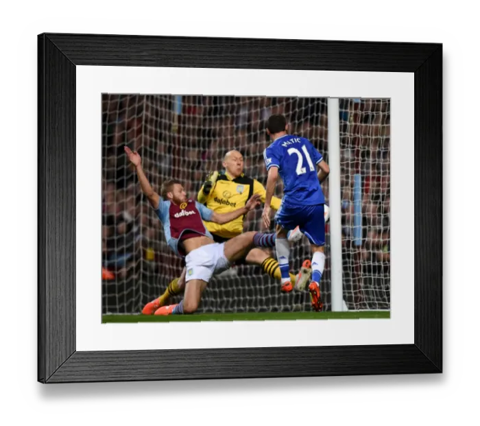 Framed Print : Disallowed Goal: Nemanja Matic's Strike for Chelsea vs. Aston Villa (BPL, 15th March 2014) Framed Print : Disallowed Goal: Nemanja Matic's Strike for Chelsea vs. Aston Villa (BPL, 15th March 2014)