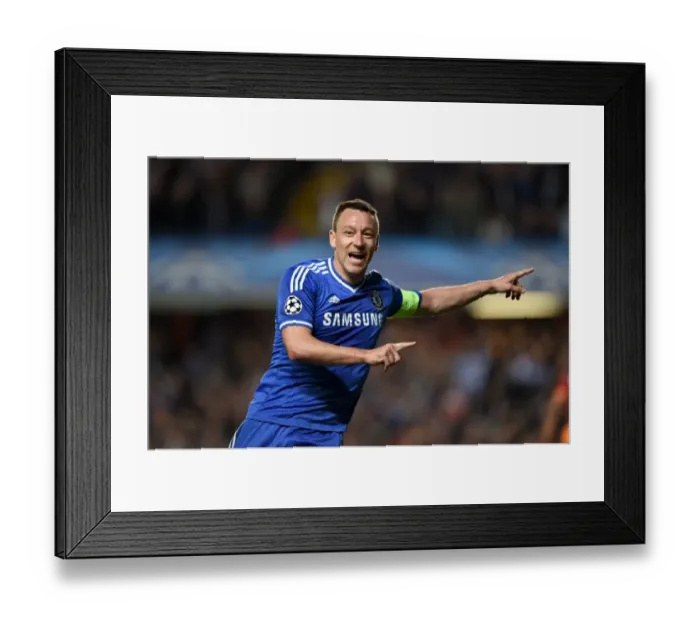 Framed Print : John Terry's Euphoric Reaction: Chelsea's Gary Cahill Scores the Decisive Goal in the UEFA Champions League Round of 16 Against Galatasaray (March 18, 2014, Stamford Bridge) Framed Print : John Terry's Euphoric Reaction: Chelsea's Gary Cahill Scores the Decisive Goal in the UEFA Champions League Round of 16 Against Galatasaray (March 18, 2014, Stamford Bridge)