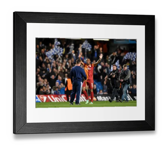 Framed Print : Chelsea's Champions League Triumph: Drogba Honors Supporters after Chelsea vs. Galatasaray (18th March 2014) Framed Print : Chelsea's Champions League Triumph: Drogba Honors Supporters after Chelsea vs. Galatasaray (18th March 2014)
