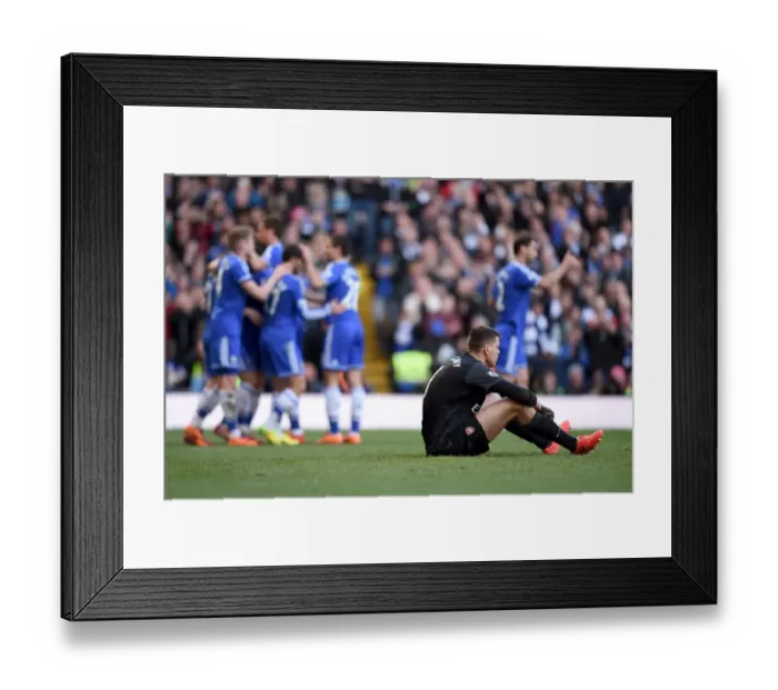 Framed Print : Chelsea's Oscar Celebrates Scoring Four Goals: Chelsea vs. Arsenal, Barclays Premier League, Stamford Bridge (March 22, 2014) Framed Print : Chelsea's Oscar Celebrates Scoring Four Goals: Chelsea vs. Arsenal, Barclays Premier League, Stamford Bridge (March 22, 2014)