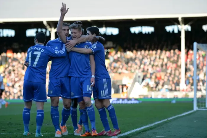 Framed Print : Andre Schurrle's Hat-Trick: Chelsea's Triumph at Craven Cottage (Fulham vs Chelsea, Barclays Premier League, 1st March 2014)