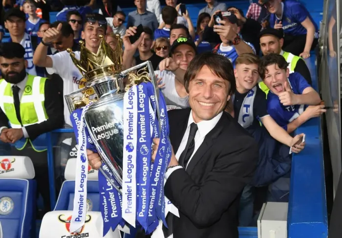 Framed Print : Antonio Conte Celebrates Premier League Title Win with Chelsea Framed Print : Antonio Conte Celebrates Premier League Title Win with Chelsea