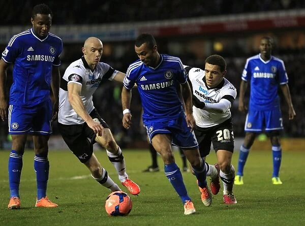 Ashley Cole in Action: Chelsea vs. Derby County - FA Cup Third Round - iPro Stadium (5th January 2014)