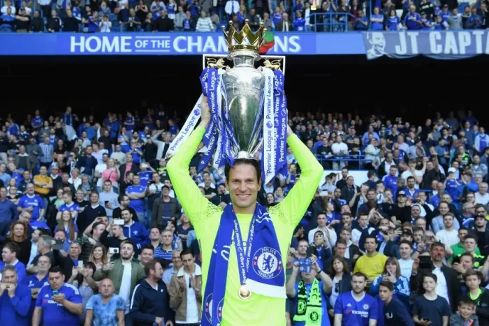 Framed Print : Asmir Begovic's Triumph: Chelsea's Premier League Title Celebration Framed Print : Asmir Begovic's Triumph: Chelsea's Premier League Title Celebration