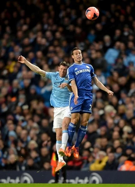 Azpilicueta vs Milner: Aerial Battle in FA Cup Fifth Round Clash between Chelsea and Manchester City (February 15, 2014)