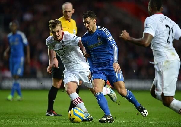 Battle for the Ball: Ward-Prowse vs. Hazard - Intense Rivalry in the FA Cup Clash (January 5, 2013) - Southampton vs. Chelsea