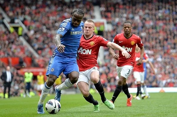 Battle at Old Trafford: Victor Moses vs. Tom Cleverley - Intense Rivalry in Chelsea vs. Manchester United (May 2013)
