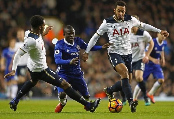 Battle for Possession: Tottenham's Defensive Triangle vs. Chelsea's N'Golo Kante