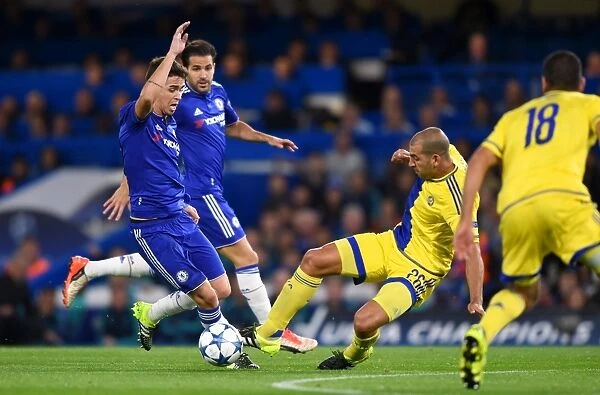 Battle at Stamford Bridge: Embolo, Oscar, and Tal Ben Haim Clash in UEFA Champions League Group G (November 2015)