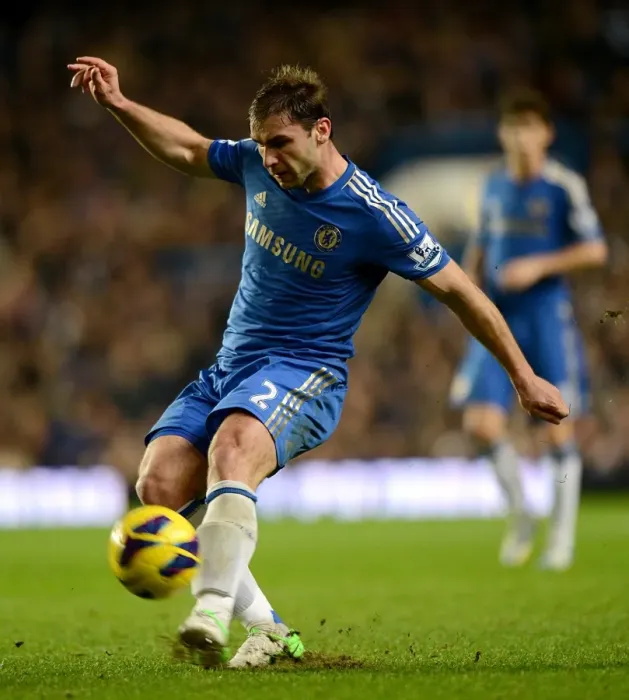 Framed Print : Branislav Ivanovic: In Action for Chelsea Against Queens Park Rangers, Barclays Premier League, Stamford Bridge (January 2, 2013)