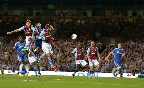 Branislav Ivanovic Scores Chelsea's Second Goal Against Aston Villa at Stamford Bridge (August 21, 2013, Barclays Premier League)