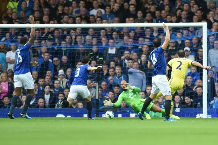 Framed Print : Branislav Ivanovic Scores Chelsea's Second Goal: Everton vs. Chelsea (30.08.2014) Framed Print : Branislav Ivanovic Scores Chelsea's Second Goal: Everton vs. Chelsea (30.08.2014)