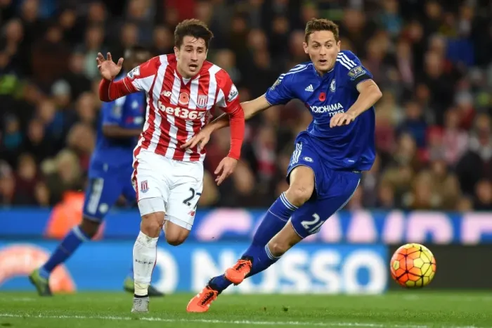 Framed Print : Britannia Stadium Showdown: A Clash of Stars - Bojan Krkic vs. Nemanja Matic (Premier League, November 2015)