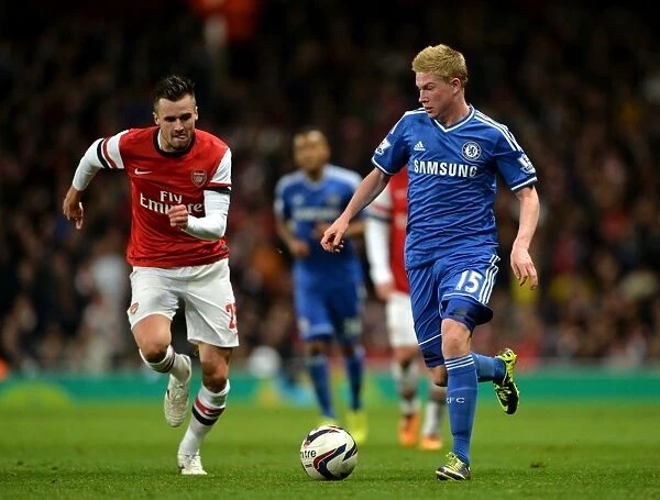 De Bruyne Surges Past Jenkinson: Chelsea's Thrilling Charge at Arsenal's Emirates Stadium (Capital One Cup, October 2013)