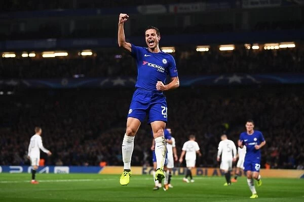 Cesar Azpilicueta Scores His Third: Chelsea's Victory Over Qarabag in UEFA Champions League at Stamford Bridge