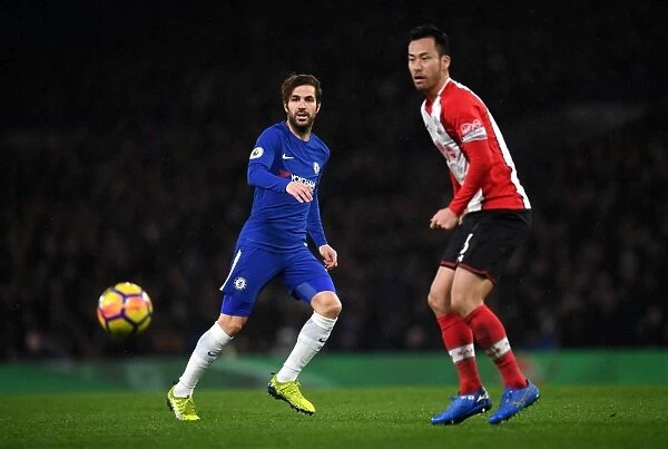 Cesc Fabregas in Action: Premier League Showdown at Chelsea's Stamford Bridge vs Southampton