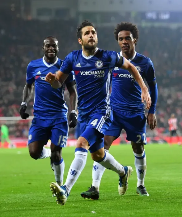 Framed Print : Cesc Fabregas Scores: Chelsea's Victory at Sunderland (December 2016) Framed Print : Cesc Fabregas Scores: Chelsea's Victory at Sunderland (December 2016)