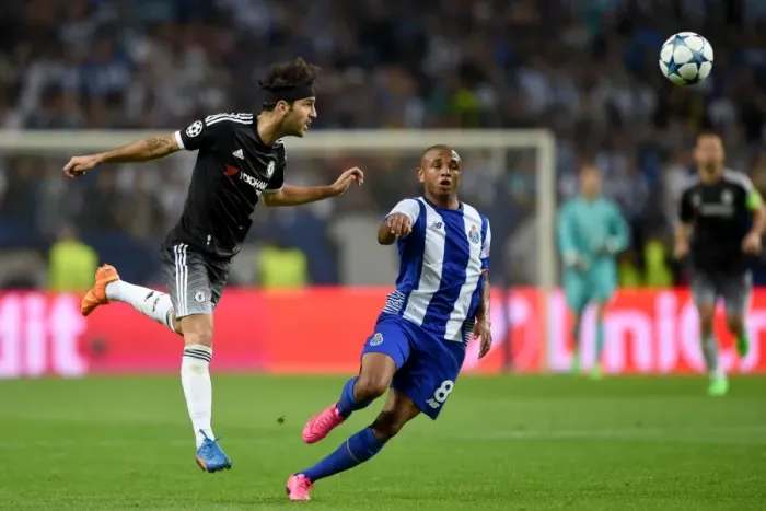 Framed Print : Cesc Fabregas Scores the Game-Winning Goal Past Yacine Brahimi in Chelsea's Champions League Victory at Estadio do Dragao (September 2015) Framed Print : Cesc Fabregas Scores the Game-Winning Goal Past Yacine Brahimi in Chelsea's Champions League Victory at Estadio do Dragao (September 2015)