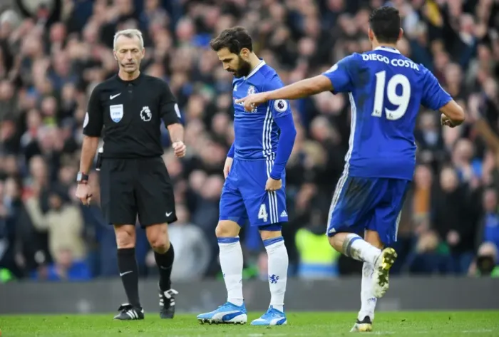 Framed Print : Cesc Fabregas's Stunner: Chelsea's Triumph Over Arsenal in the Premier League Framed Print : Cesc Fabregas's Stunner: Chelsea's Triumph Over Arsenal in the Premier League