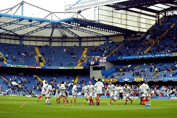 Charlton Athletic Players Warm Up at Stamford Bridge before Chelsea's Premier League Victory (2004-2005)